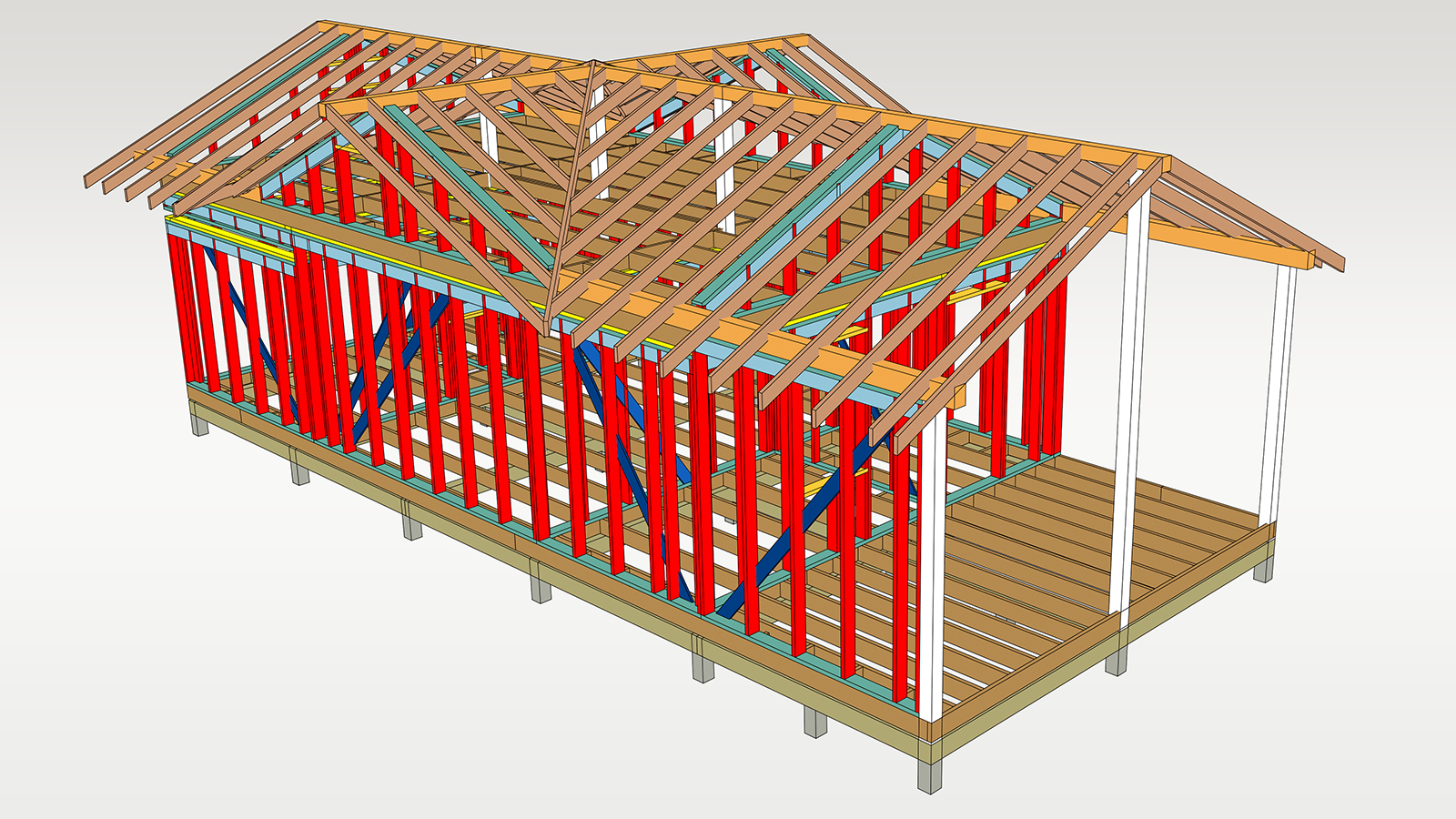 Проект деревянного дома GABLE-1-75