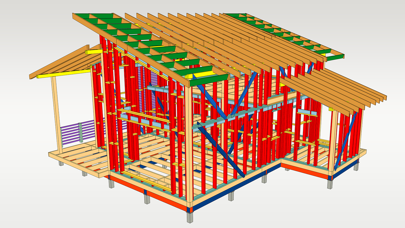 Проект деревянного дома GABLE-1-90